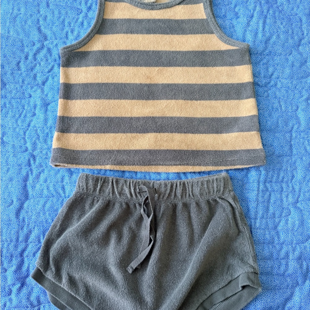 Quincy Mae Terry Tank Top and Shorts Set